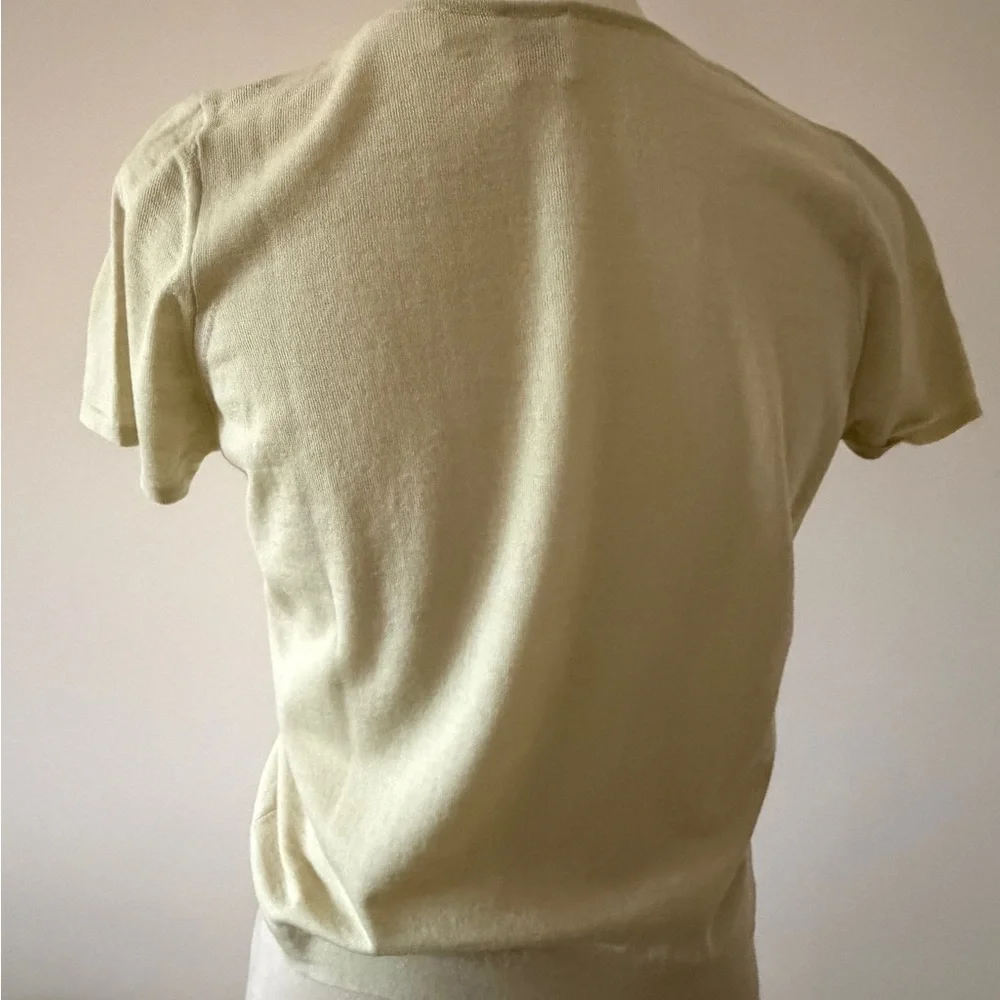 TSE Elegant light Green Button-Up Cardigan and shell twin set